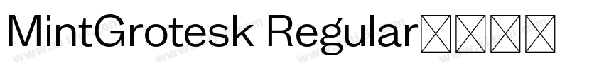 MintGrotesk Regular字体转换